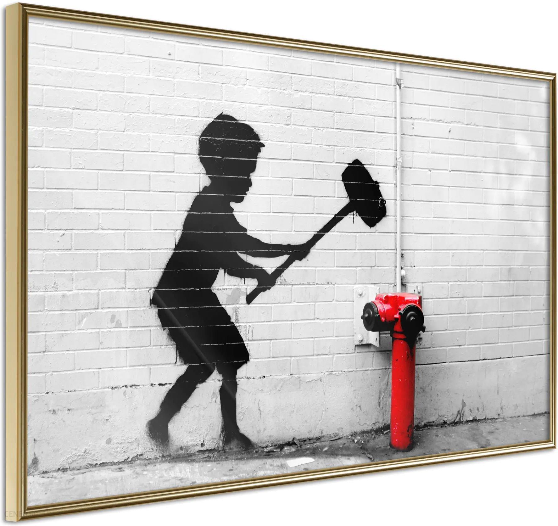 i-plakat-banksy-hammer-boy-60x40-rama-zlota