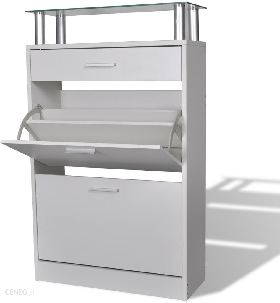 i-vidaxl-drewniana-polka-na-obuwie-z-szuflada-i-szklanym-blatem-biala